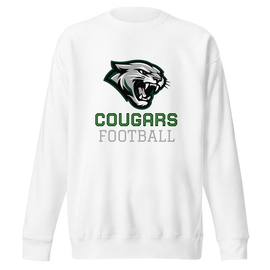 Performance | Crewneck | Colts Neck Cougars | Youth Tackle Football (AYF) | Strike Mascot Logo