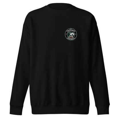 Performance | Crewneck | Colts Neck Cougars | Youth Tackle Football (AYF) | Varsity Badge Logo