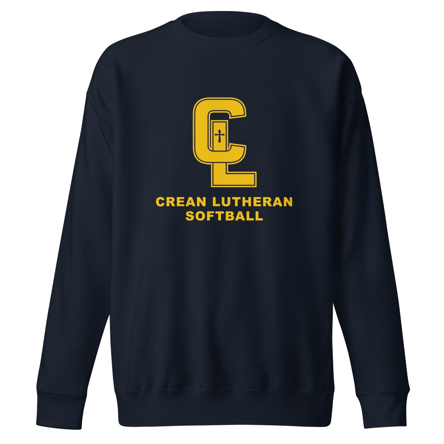 Performance | Crewneck | Crean Lutheran Softball | Gold CL Softball Logo