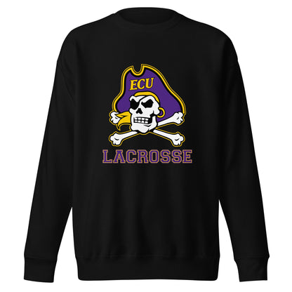 Performance | Crewneck | ECU Club Womens Lacrosse | Ironclad Corsairs Logo