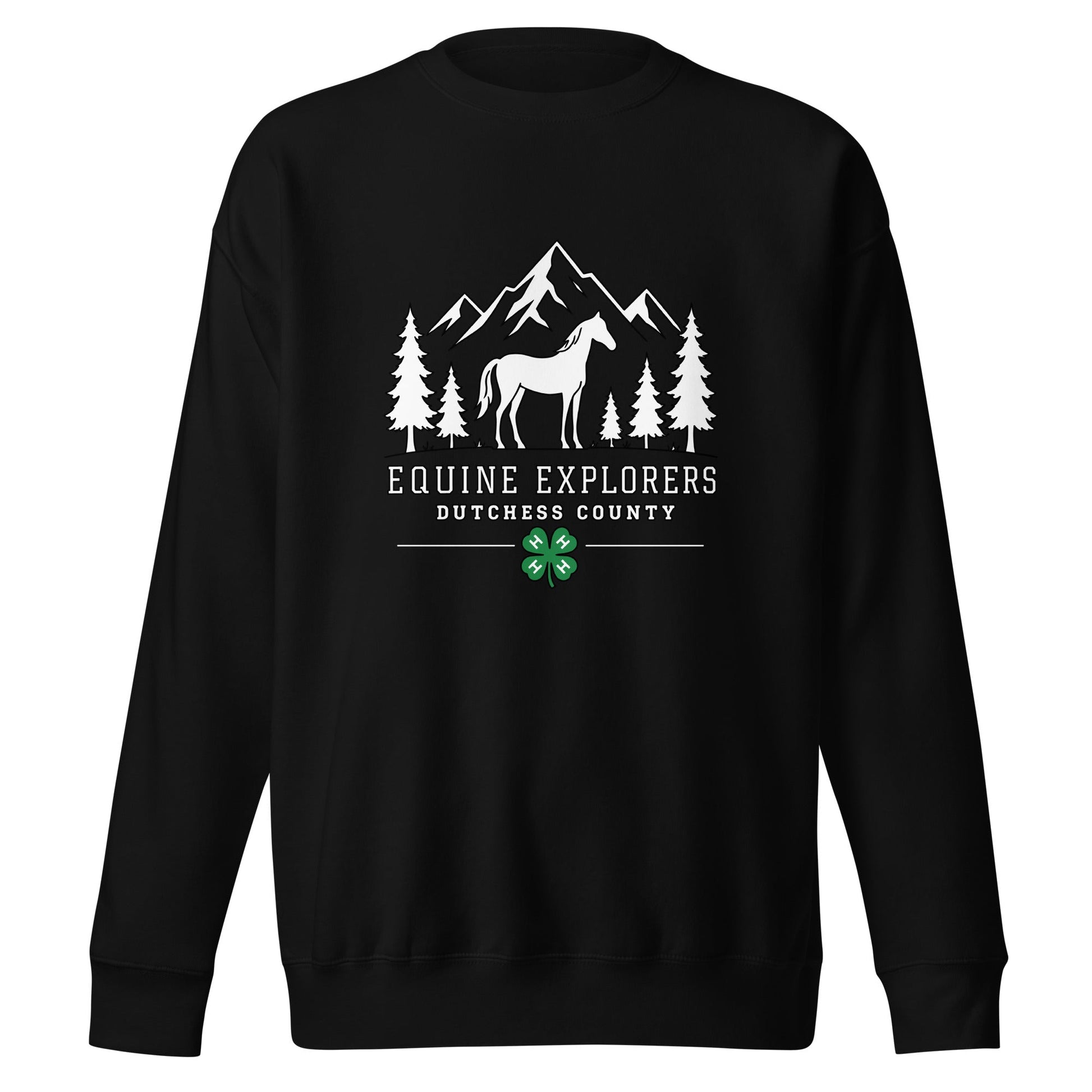 Performance | Crewneck | Equine Explorers | Dutchess Crest Trailblazers Logo