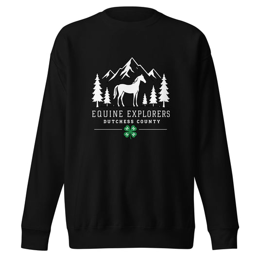 Performance | Crewneck | Equine Explorers | Dutchess Crest Trailblazers Logo