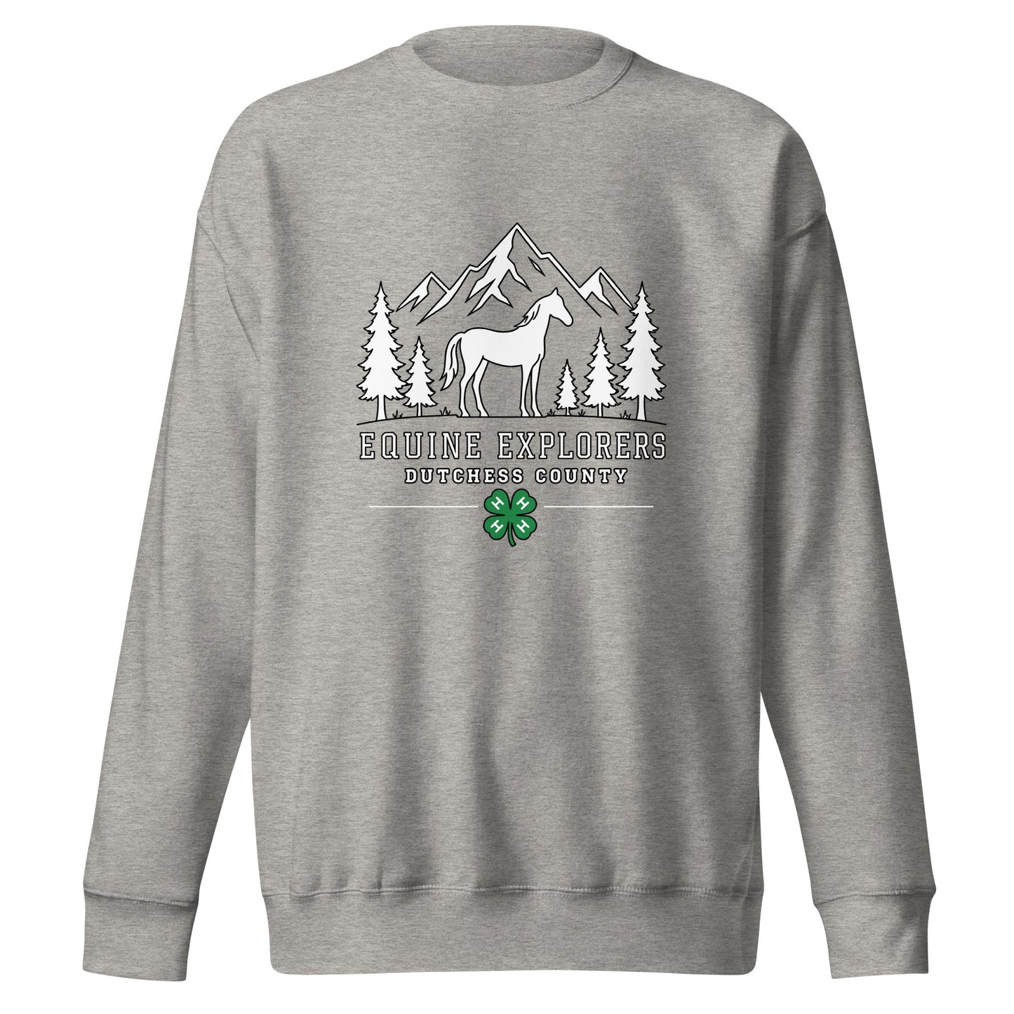 Performance | Crewneck | Equine Explorers | Dutchess Crest Trailblazers Logo