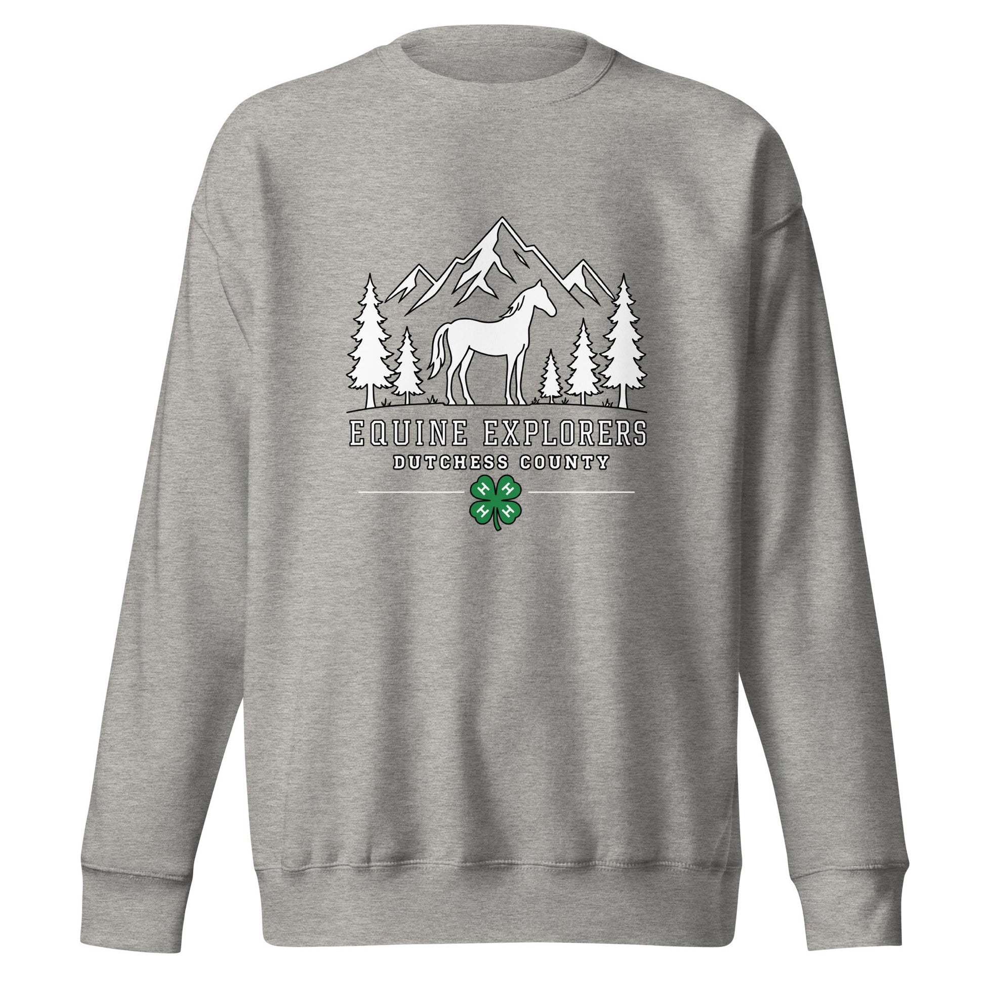 Performance | Crewneck | Equine Explorers | Dutchess Crest Trailblazers Logo
