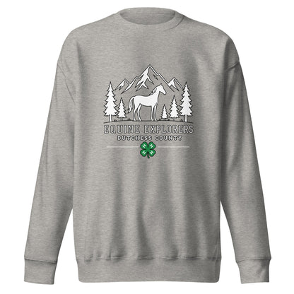 Performance | Crewneck | Equine Explorers | Dutchess Crest Trailblazers Logo