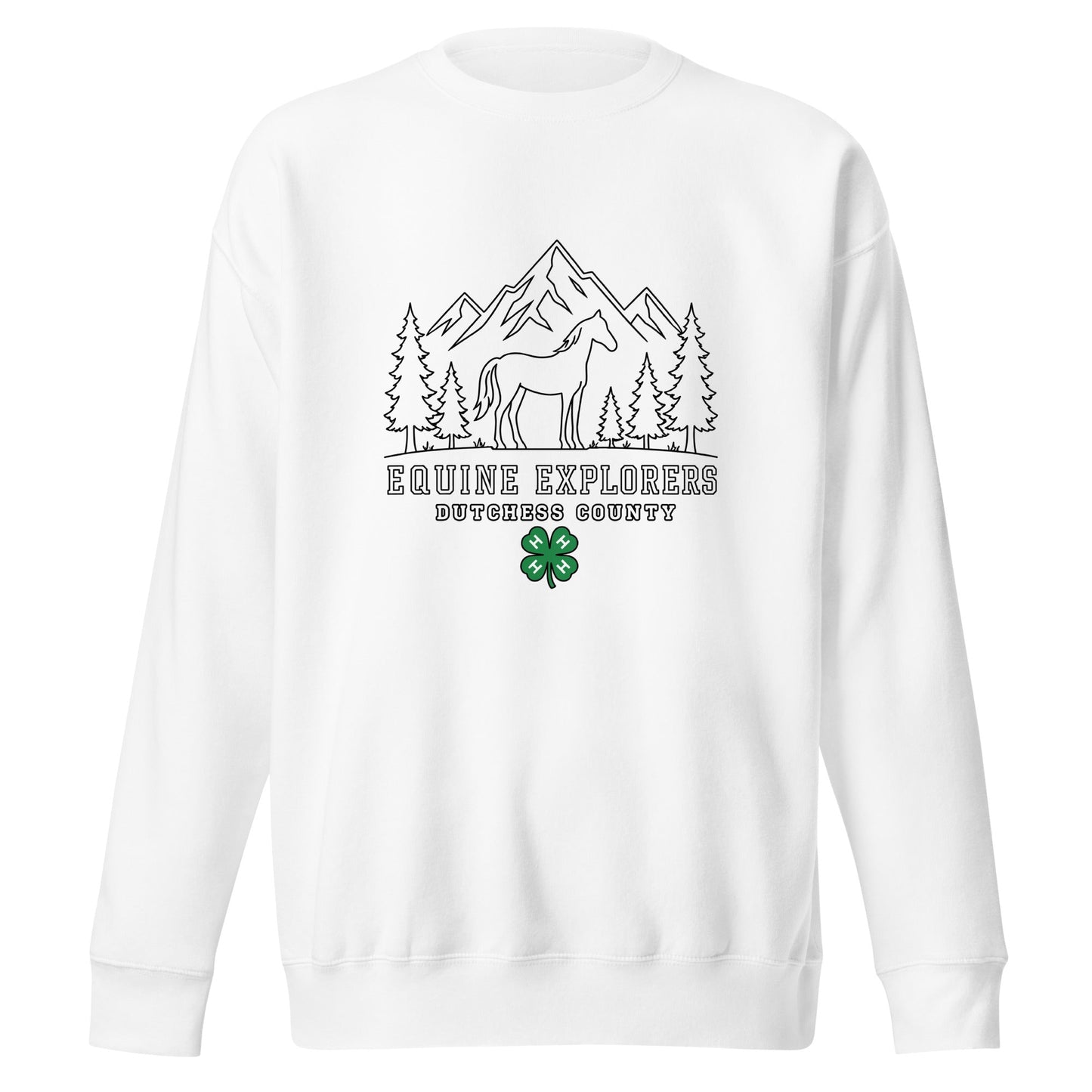 Performance | Crewneck | Equine Explorers | Dutchess Crest Trailblazers Logo