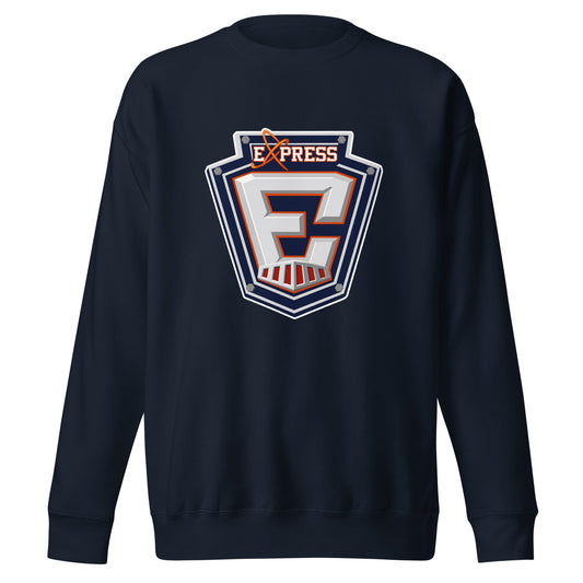 Performance | Crewneck | Erie Express Football | E Badge Logo