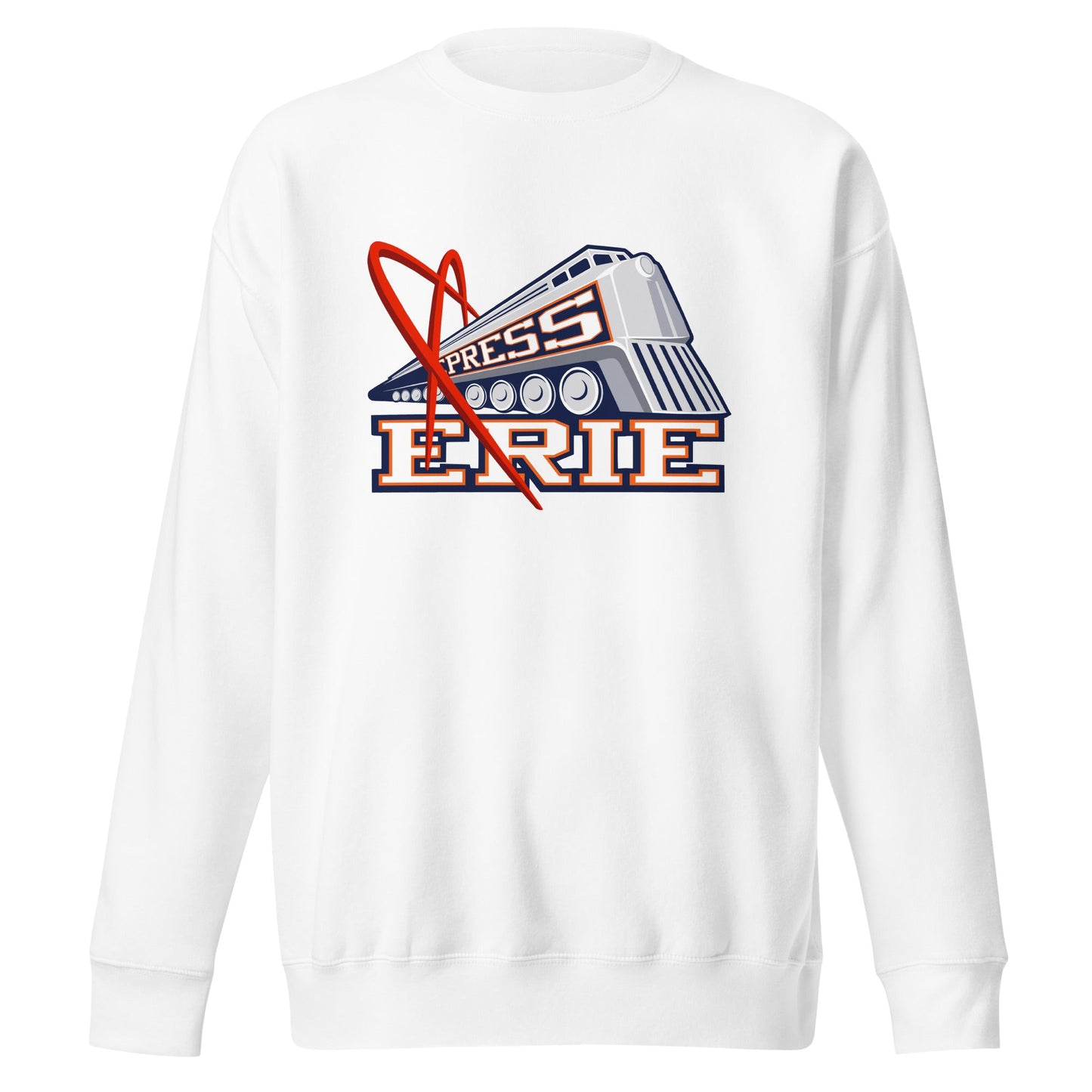 Performance | Crewneck | Erie Express Football | Locomotive Logo