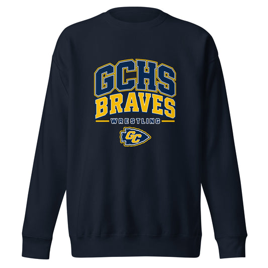 Performance | Crewneck | Grant County High School Wrestling | Vanguard Logo