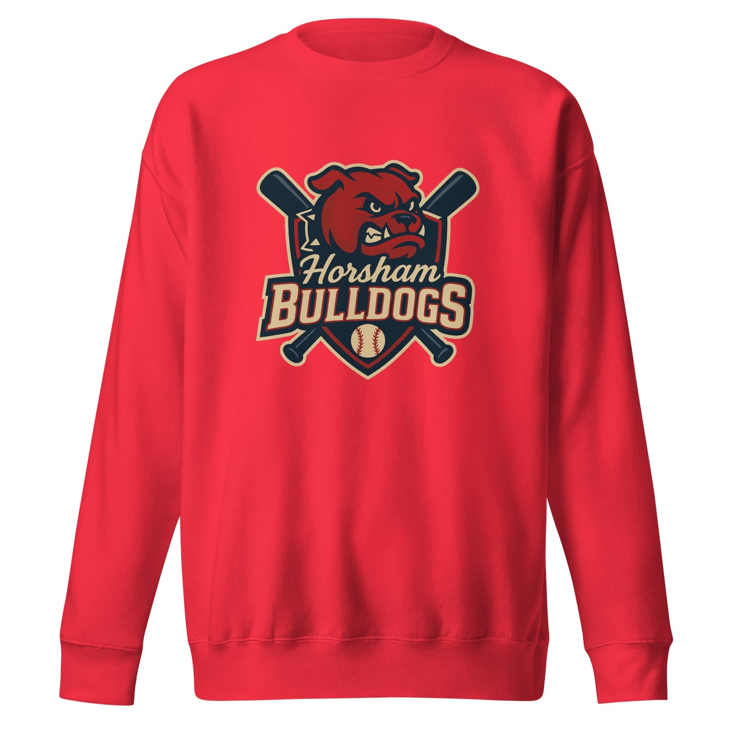 Performance | Crewneck | Horsham Travel Baseball | Bulldogs Logo