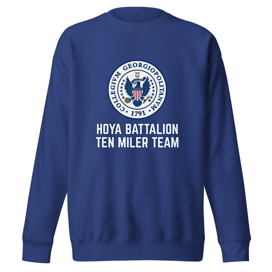 Performance | Crewneck | Hoya battalion Ten Miler | Badge Logo