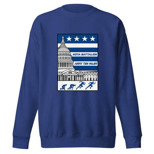 Performance | Crewneck | Hoya battalion Ten Miler | Emblem Logo