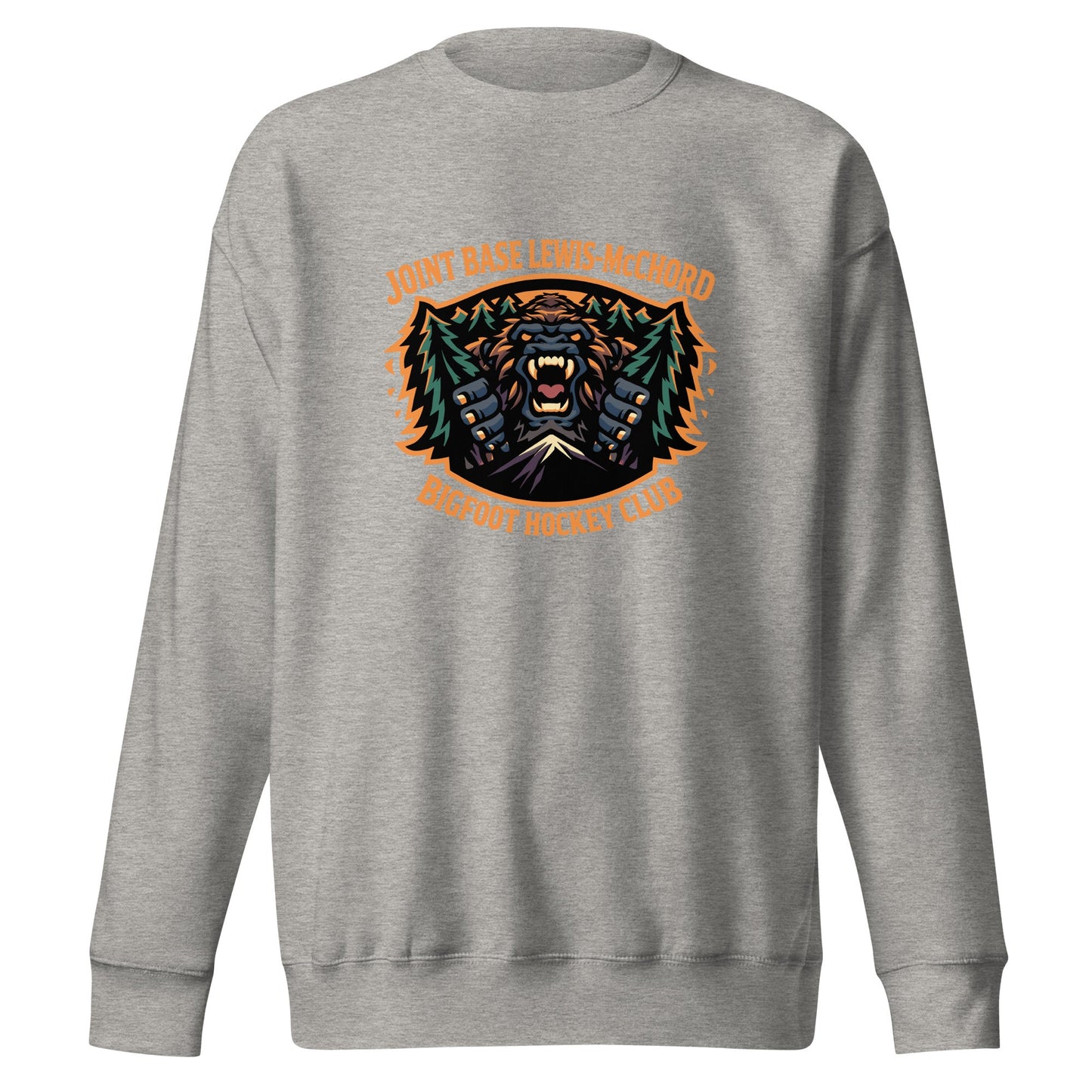 Performance | Crewneck | JBLM Bigfoot Hockey Team | Mascot Logo
