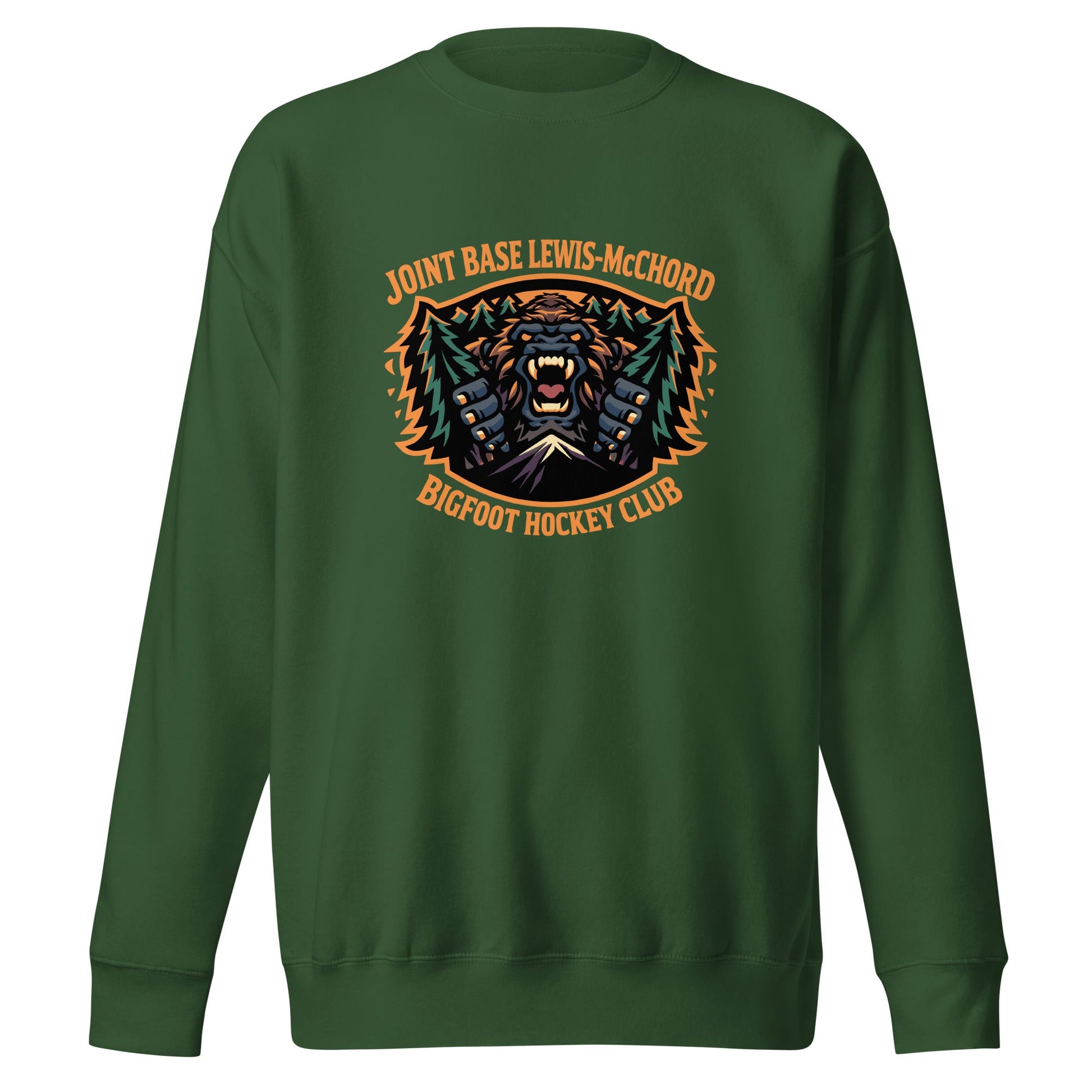Performance | Crewneck | JBLM Bigfoot Hockey Team | Mascot Logo