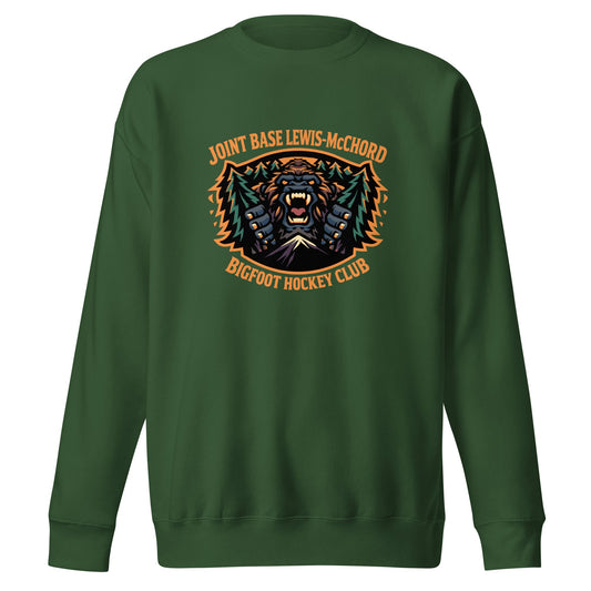 Performance | Crewneck | JBLM Bigfoot Hockey Team | Mascot Logo
