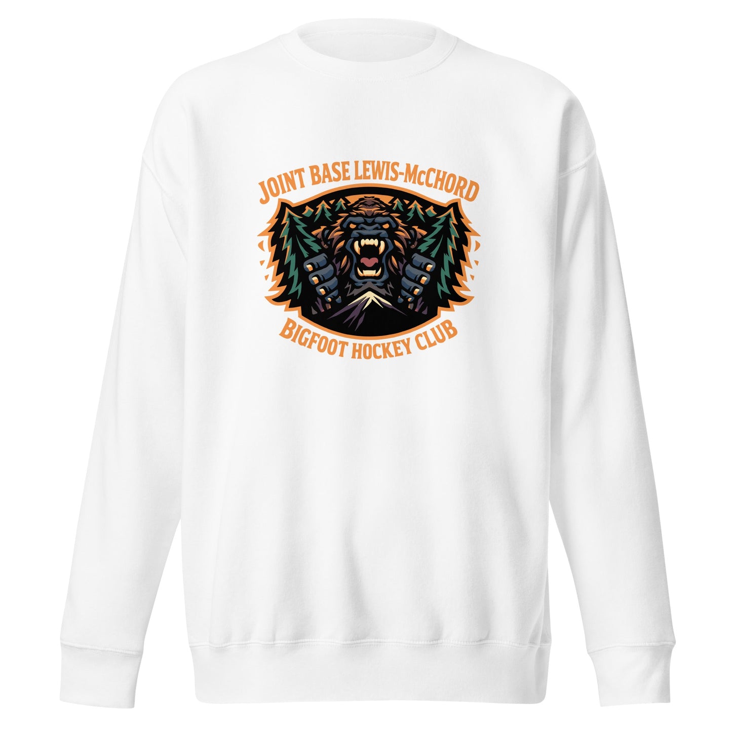 Performance | Crewneck | JBLM Bigfoot Hockey Team | Mascot Logo