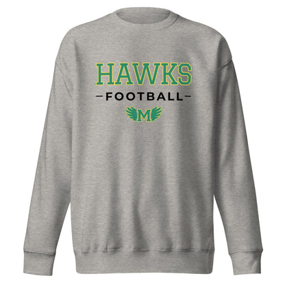 Performance | Crewneck | Lake Minneola Hawks Football | Mark Logo