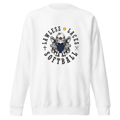 Performance | Crewneck | Lawless Laces Softball | Bandana Mascot Logo