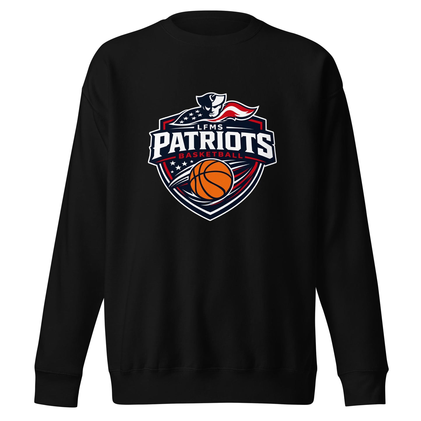 Performance | Crewneck | LFMS Athletics | Patriots Basketball Logo