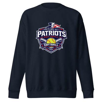 Performance | Crewneck | LFMS Athletics | Patriots Softball Logo