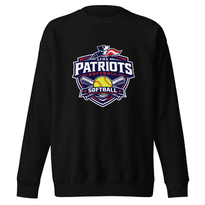 Performance | Crewneck | LFMS Athletics | Patriots Softball Logo