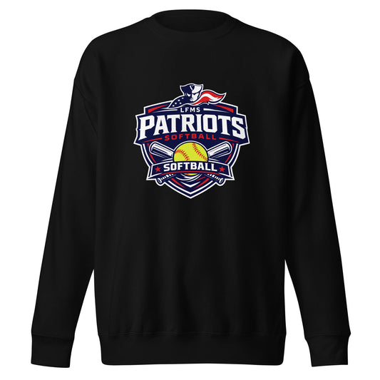 Performance | Crewneck | LFMS Athletics | Patriots Softball Logo