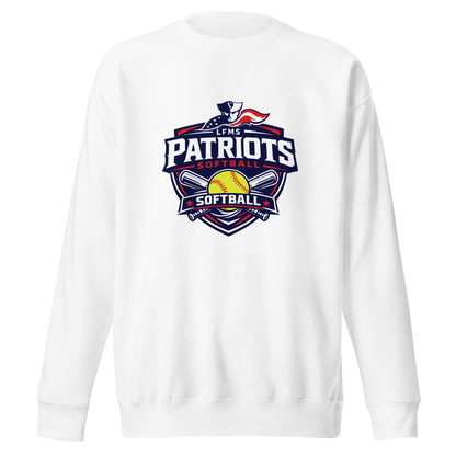 Performance | Crewneck | LFMS Athletics | Patriots Softball Logo