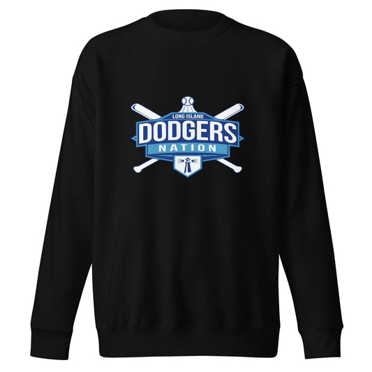 Performance | Crewneck | LI Dodgers Nation | Varsity Crest Logo