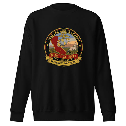 Performance | Crewneck | Marine Corps League kings County Det 455 | Shield Logo