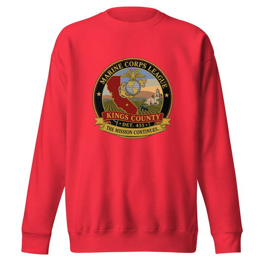 Performance | Crewneck | Marine Corps League kings County Det 455 | Shield Logo