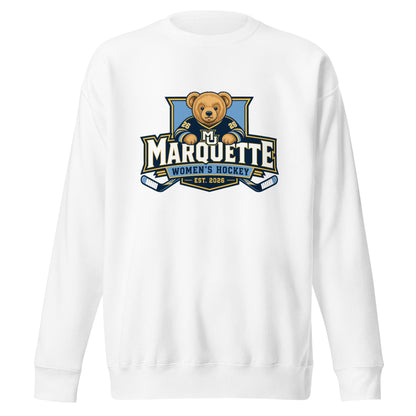Performance | Crewneck | Marquette University Women's Hockey | Bear Athletics Logo