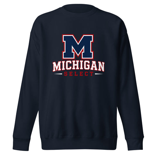 Performance | Crewneck | Michigan Select Baseball | Emblem Logo