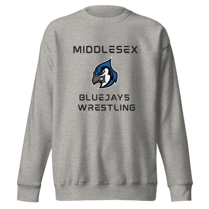 Performance | Crewneck | Middlesex Bluejays Wrestling | Bluejays Logo