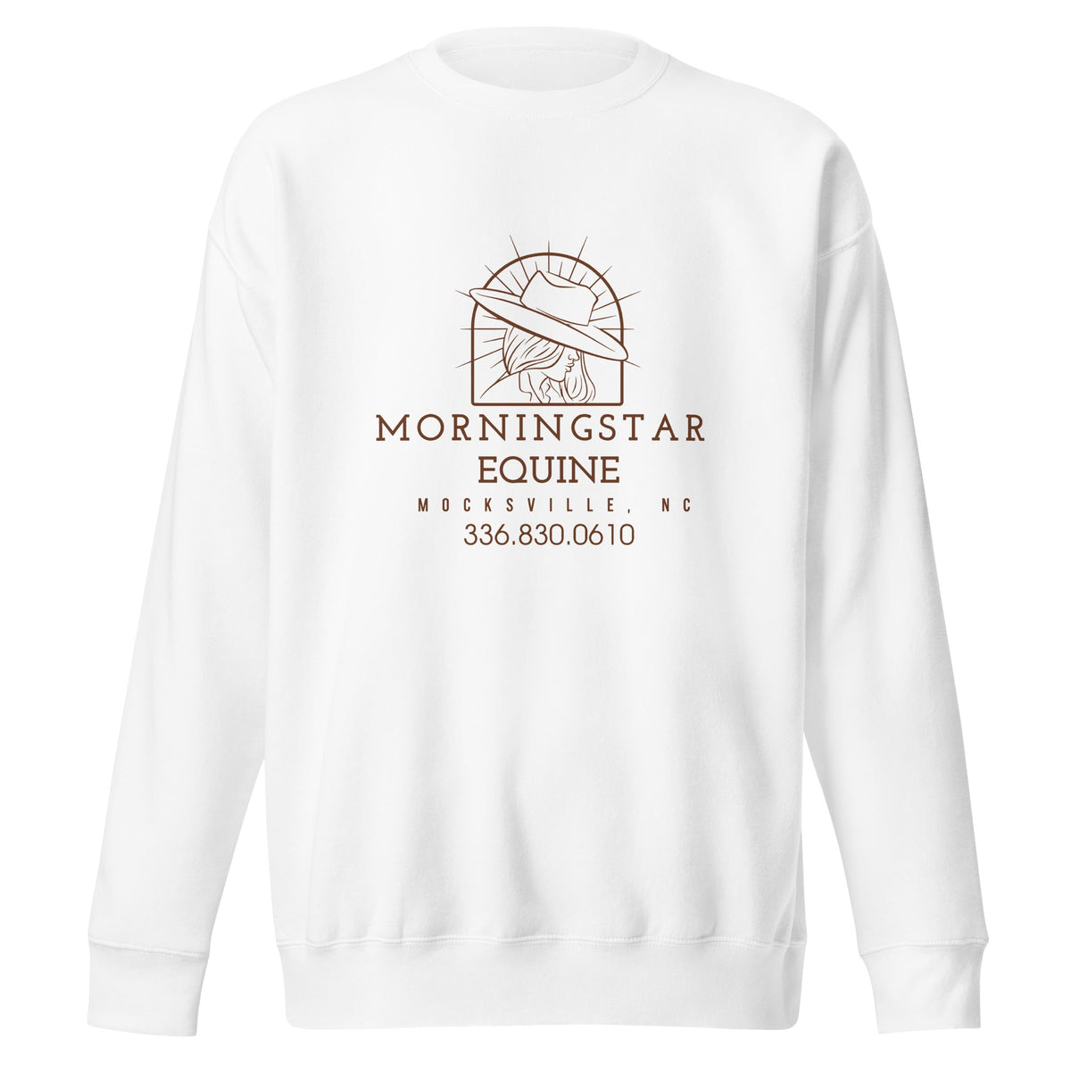 Performance | Crewneck | Morningstar Equine | Morningstar Equine Burnt Logo