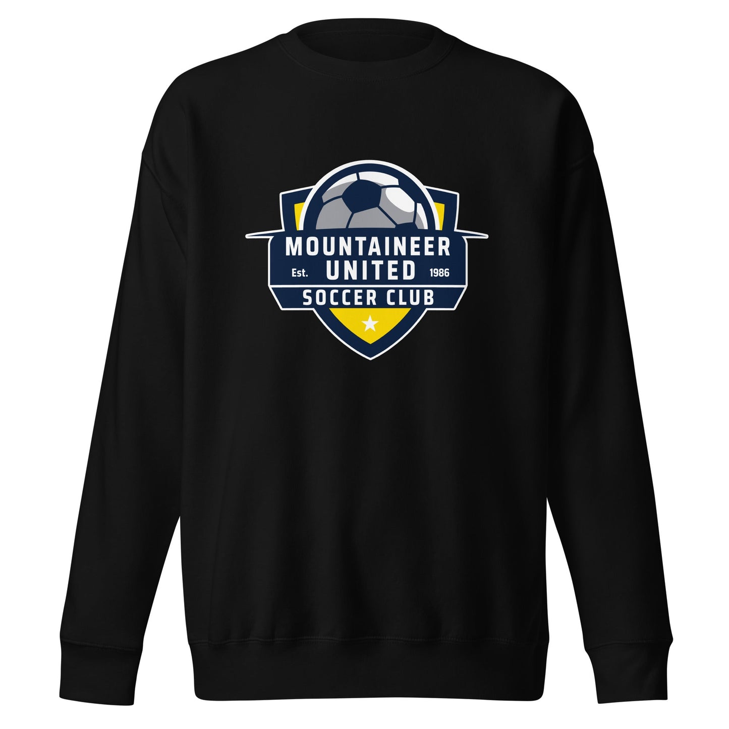 Performance | Crewneck | Mountaineer United Soccer Club | Alpine Crest Logo