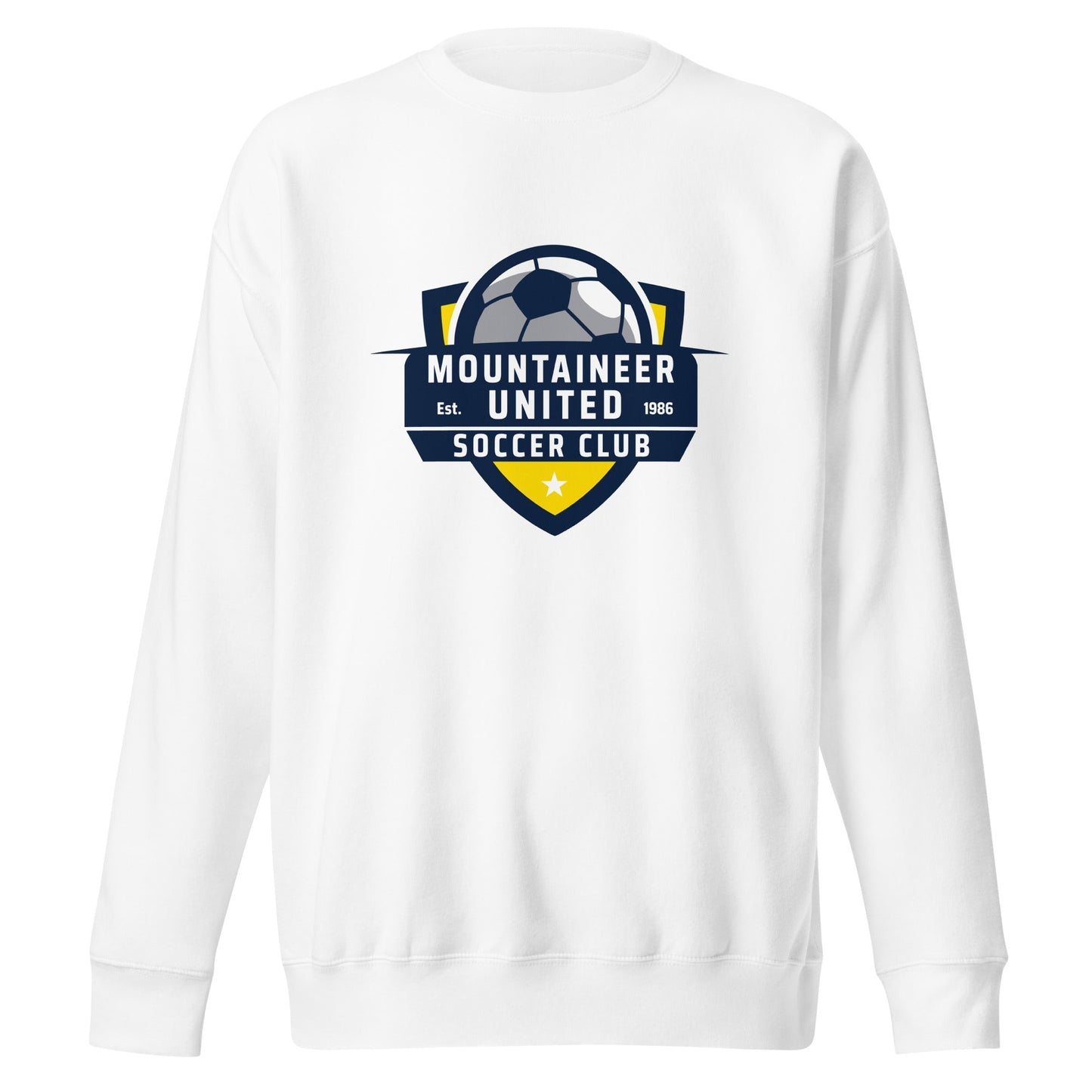 Performance | Crewneck | Mountaineer United Soccer Club | Alpine Crest Logo