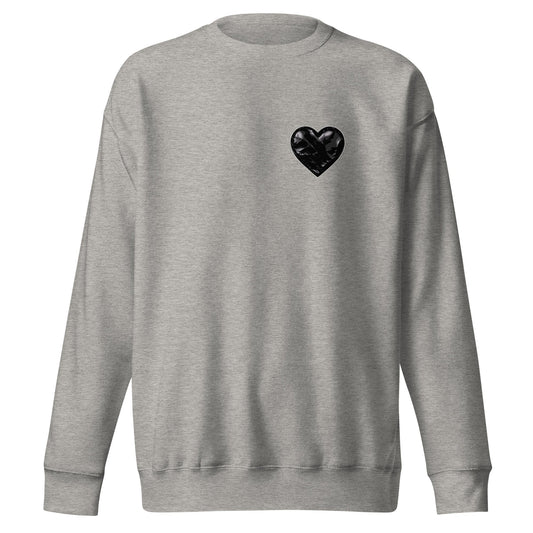 Performance | Crewneck | Obsidian Heartbeat | Heart Crest Logo