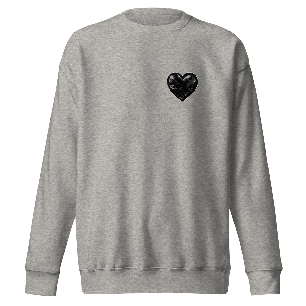 Performance | Crewneck | Obsidian Heartbeat | Heart Crest Logo