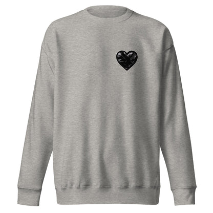 Performance | Crewneck | Obsidian Heartbeat | Heart Crest Logo