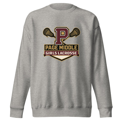 Performance | Crewneck | Page Middle Girls Lacrosse | Block P Logo