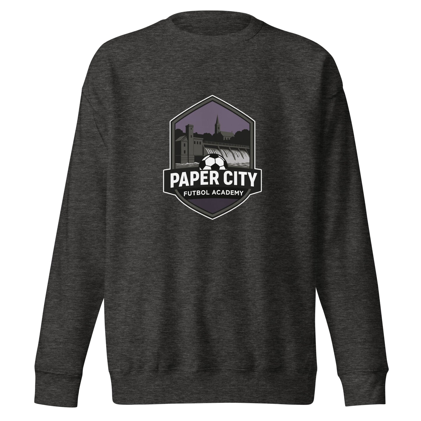 Performance | Crewneck | Paper City Futbol Academy | Vanguard Shield Logo