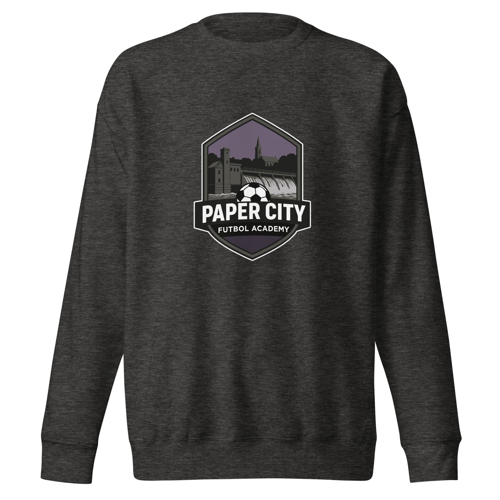Performance | Crewneck | Paper City Futbol Academy | Vanguard Shield Logo