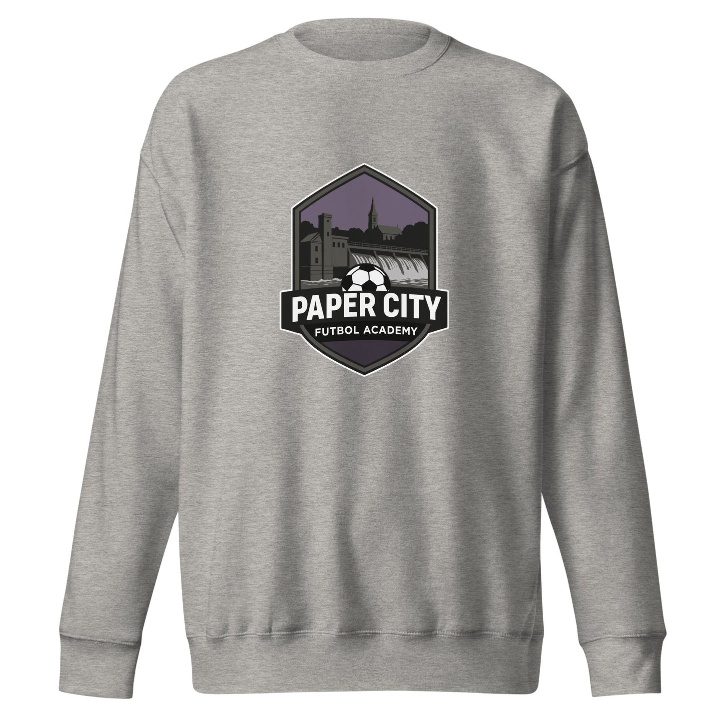 Performance | Crewneck | Paper City Futbol Academy | Vanguard Shield Logo
