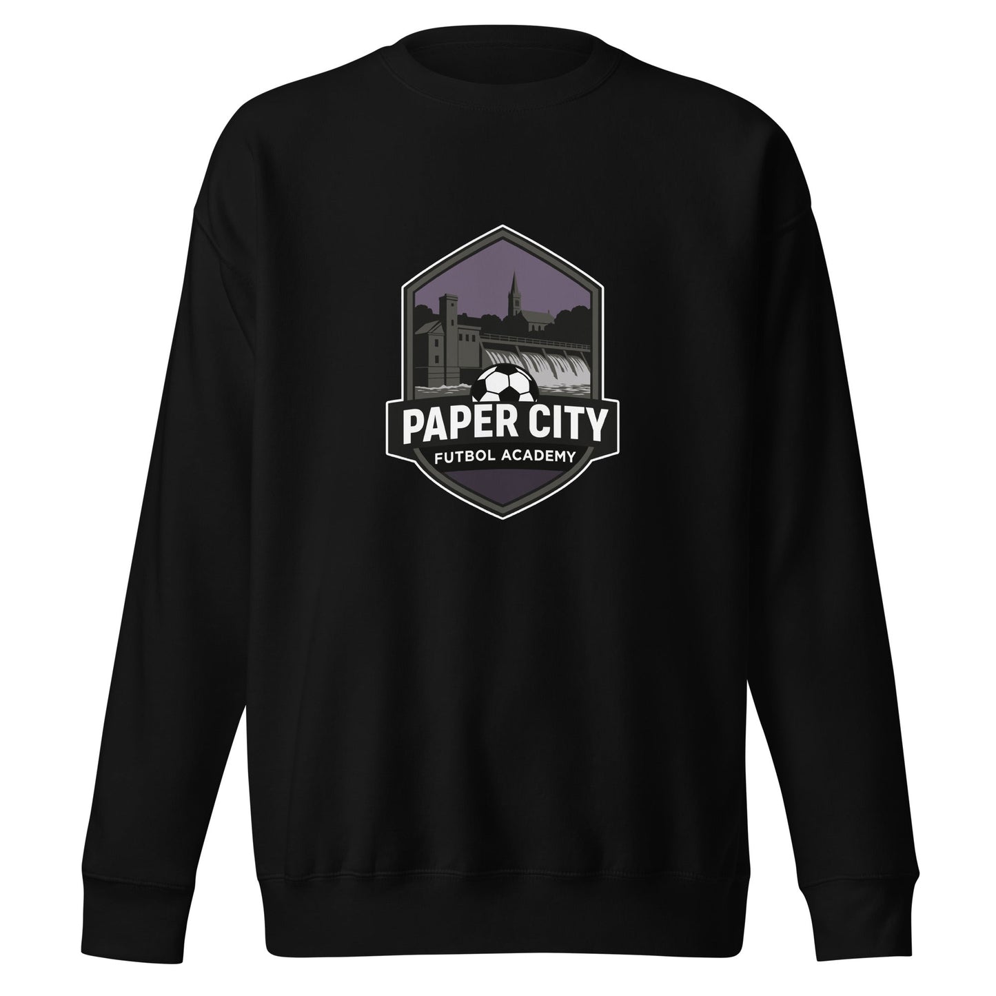 Performance | Crewneck | Paper City Futbol Academy | Vanguard Shield Logo