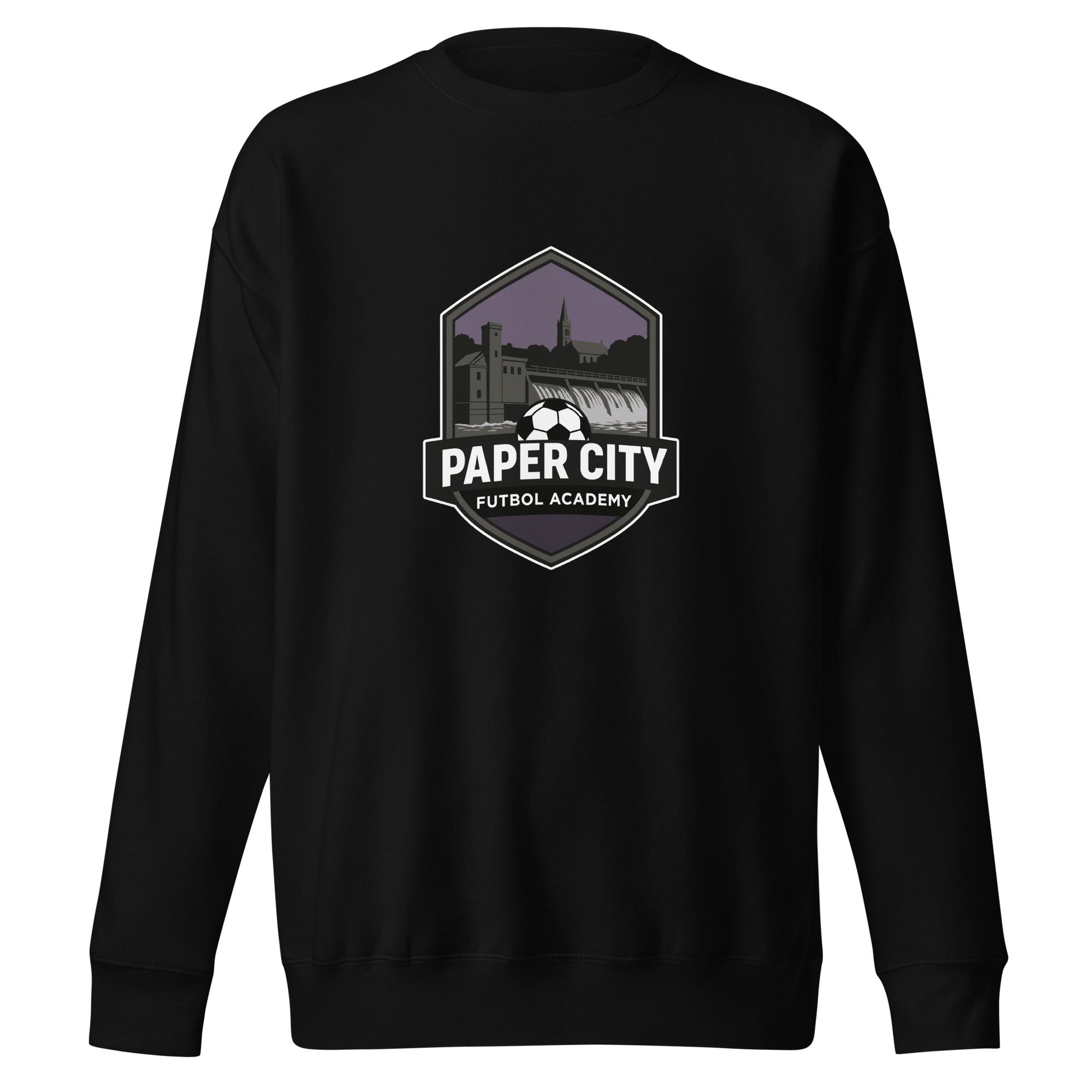 Performance | Crewneck | Paper City Futbol Academy | Vanguard Shield Logo