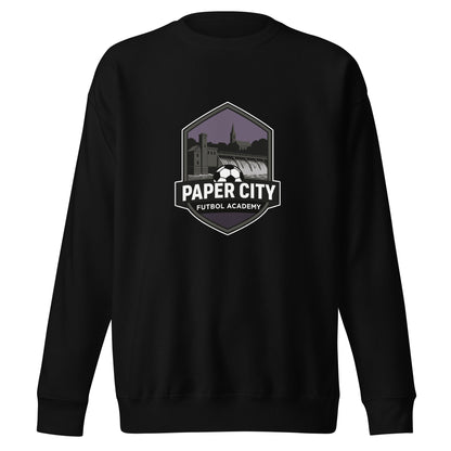 Performance | Crewneck | Paper City Futbol Academy | Vanguard Shield Logo