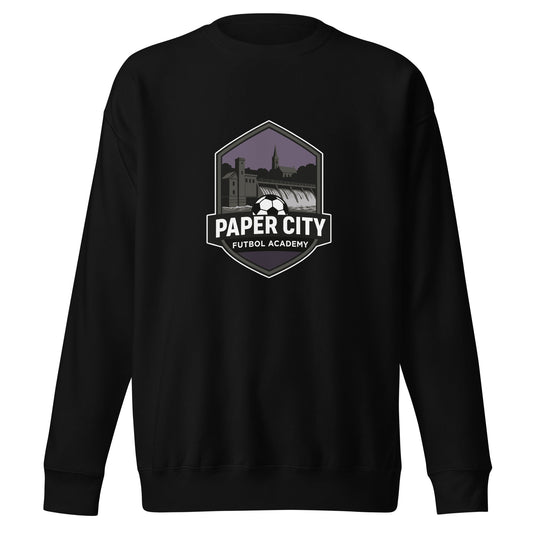 Performance | Crewneck | Paper City Futbol Academy | Vanguard Shield Logo