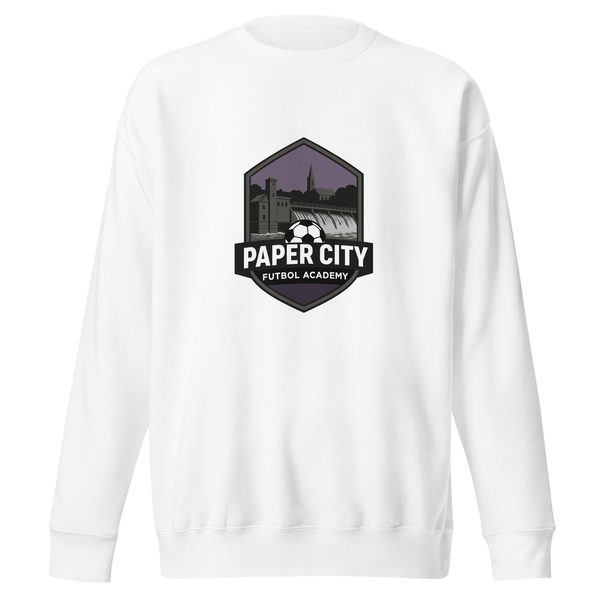 Performance | Crewneck | Paper City Futbol Academy | Vanguard Shield Logo