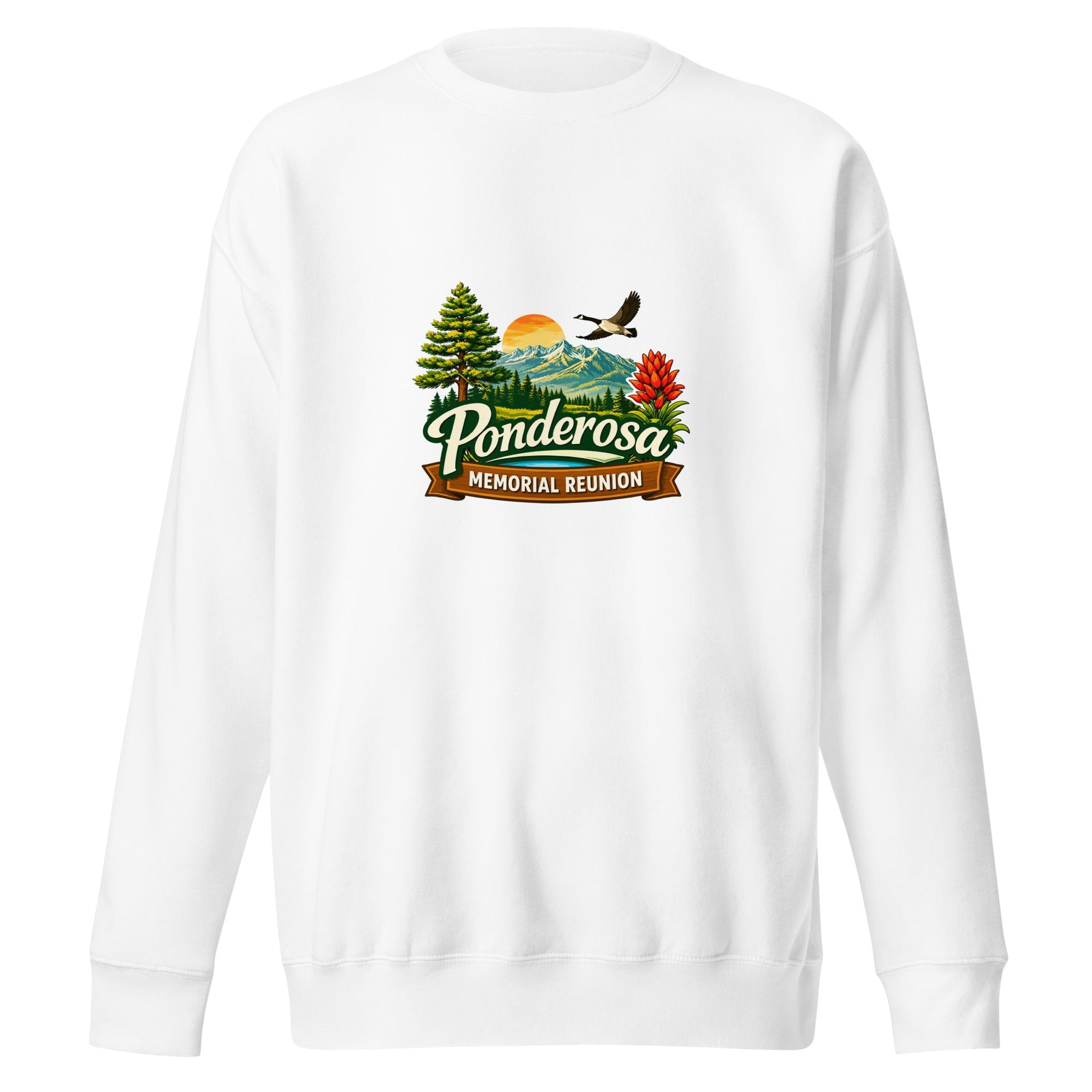 Performance | Crewneck | Ponderosa Reunion | Painted Mountain Crest Logo