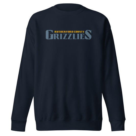 Performance | Crewneck | Rutherford County Grizzlies Football | Alt Script Logo